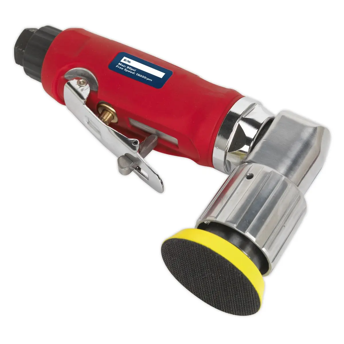 Sealey Air Orbital Sander 50mm Mini Disc Compressor Sanding Tool 1/4" BSP - Image 3