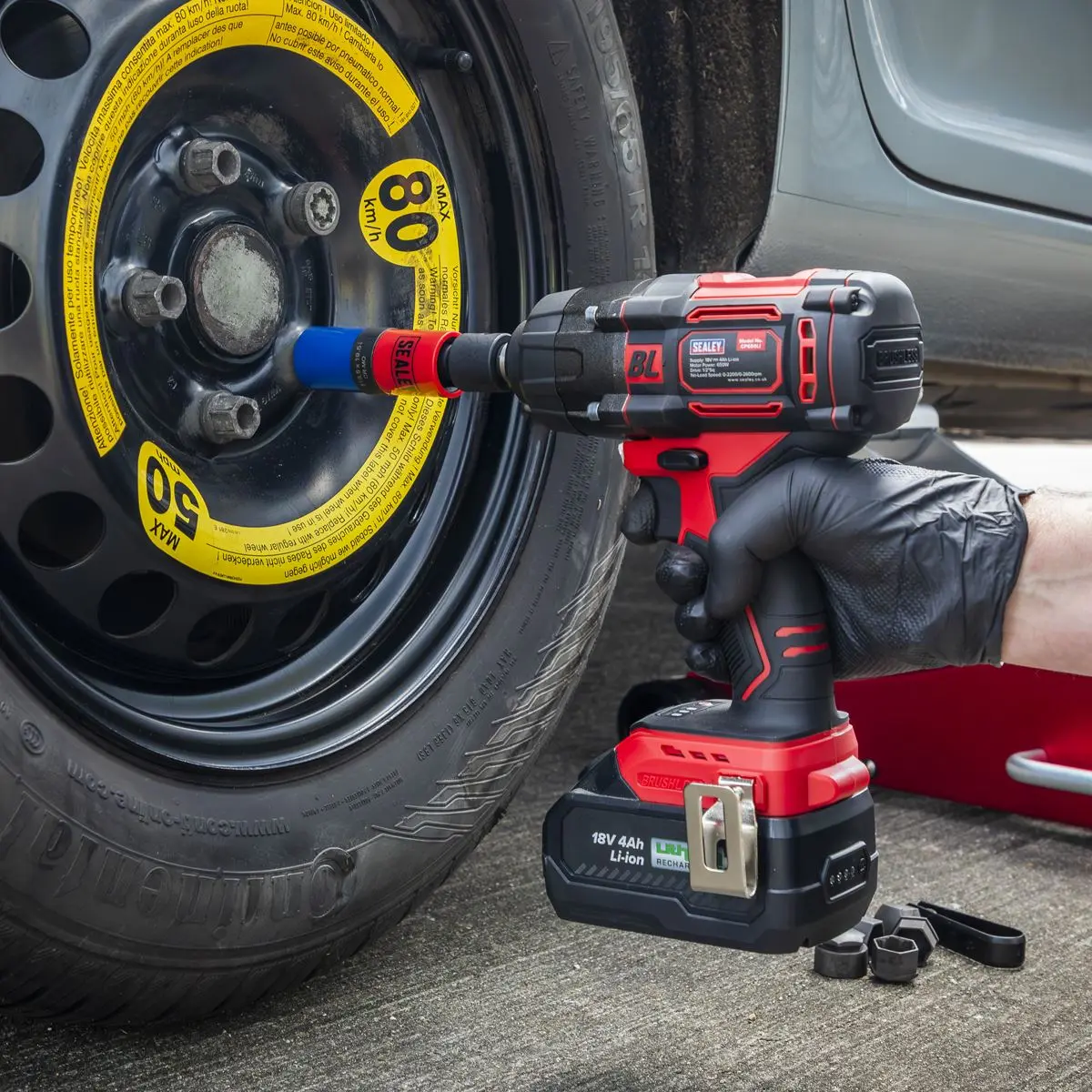 Sealey 5pc Double Ended Impact Socket Set 1/2"Sq Drive Alloy Wheel 18.5 x 19.5, 19 x 21, 21 x 21.5, 22 x 22.5mm - Image 6