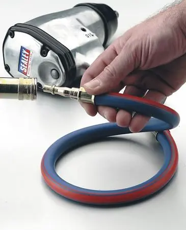 Sealey 600mm Air Leader Hose 8mm Diameter 1/4" BSP Union Bore Tail Pipe Female - Image 3