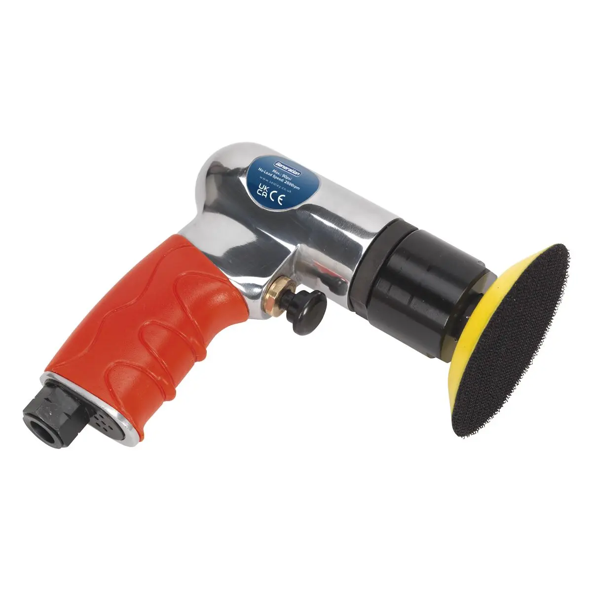 Sealey 75mm Mini Air Polisher 1/4" BSP Hook & Loop Buffing Polishing - Image 3