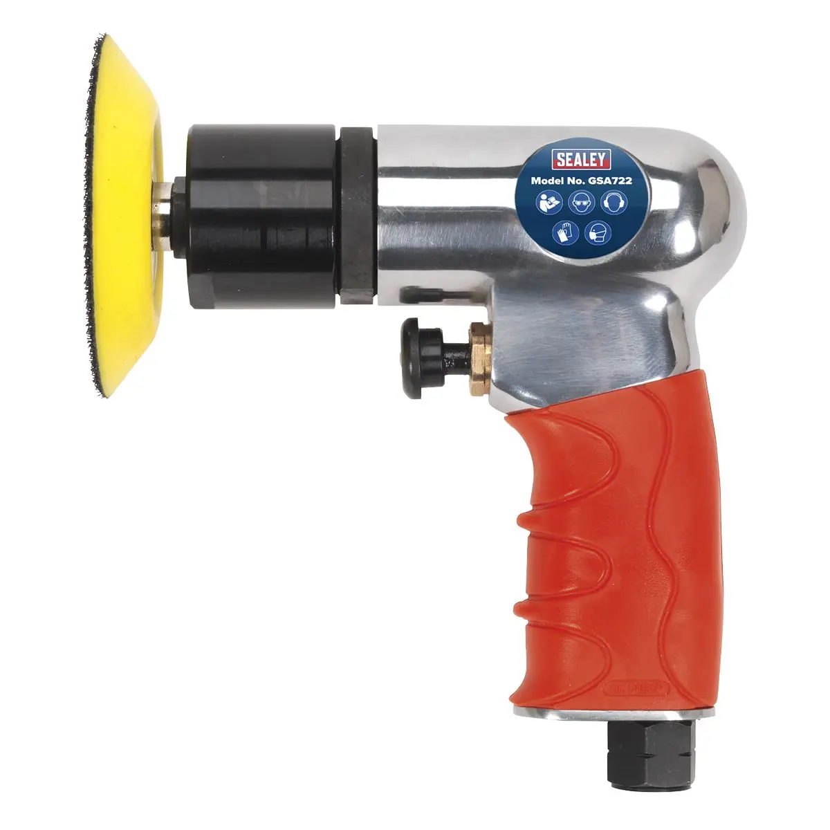 Sealey 75mm Mini Air Polisher 1/4" BSP Hook & Loop Buffing Polishing - Image 4