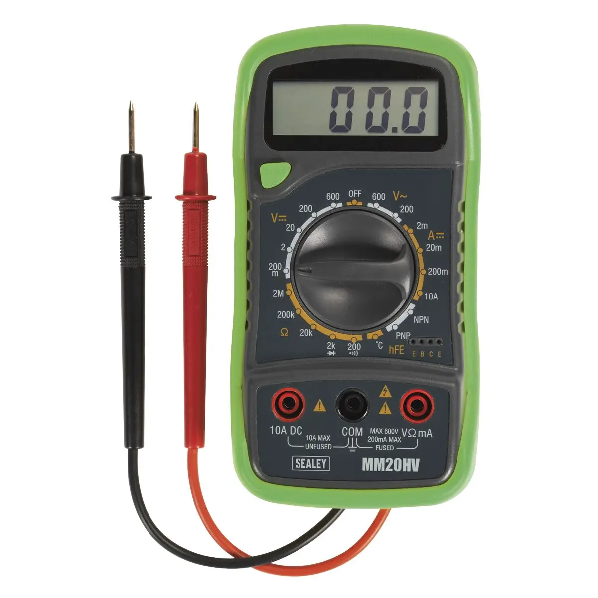 Sealey 8 Function Digital Multimeter with Thermocouple HV AC DC Current - Image 3