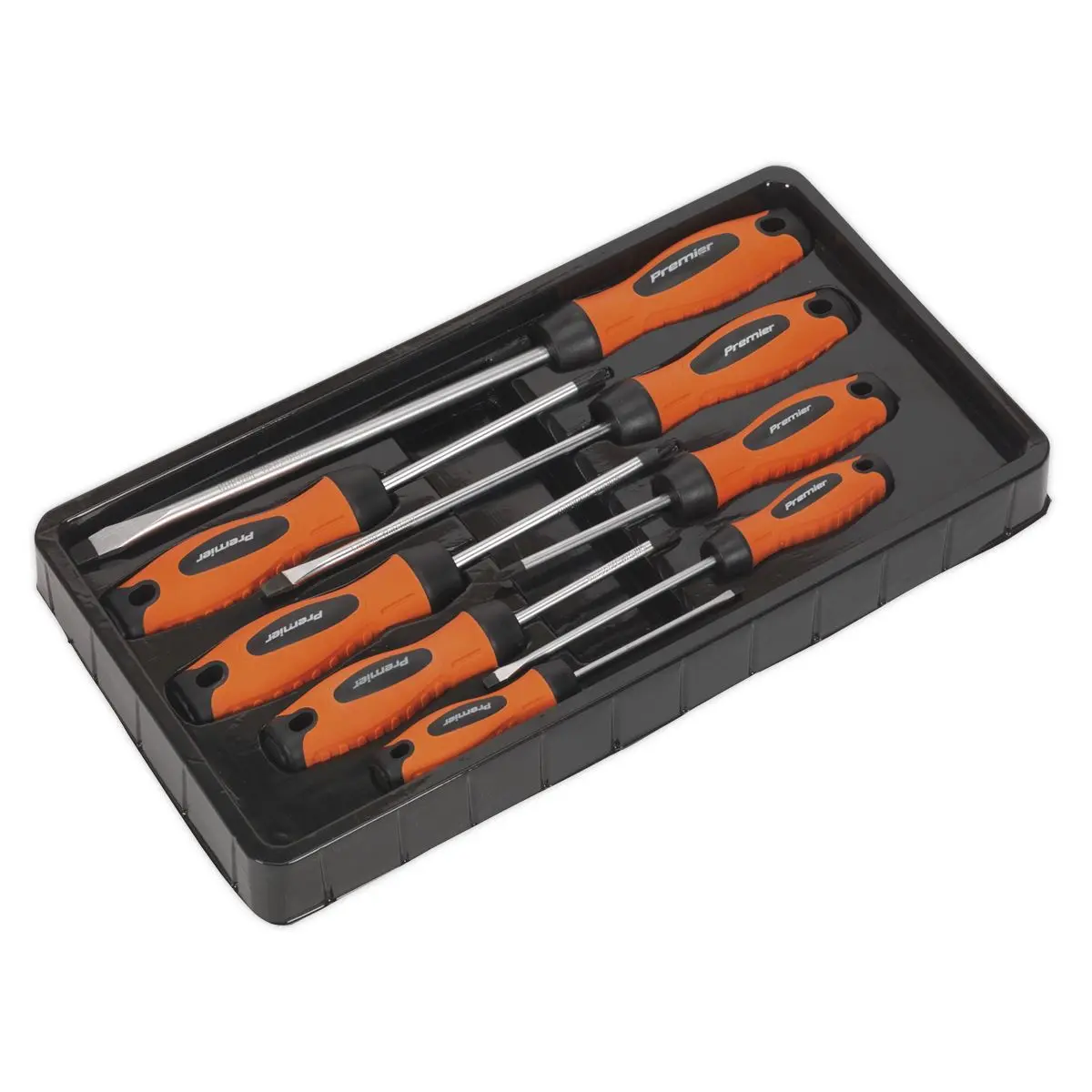 Sealey Premier Screwdriver Set 8pc Hi-Vis Orange - Image 4