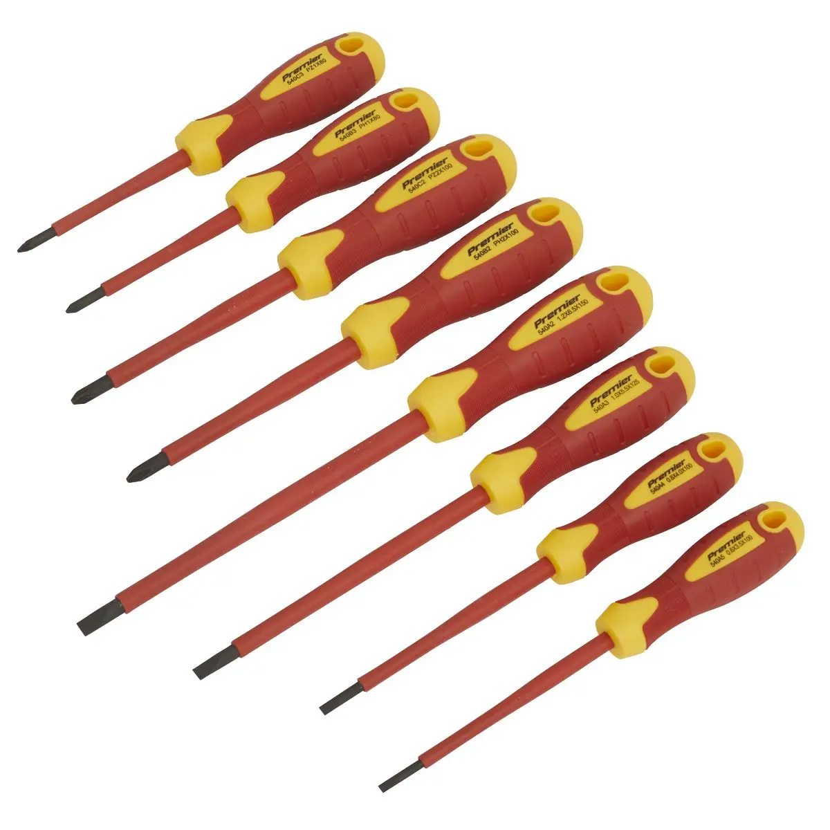 Sealey 8 Piece VDE Approved Screwdriver Set 1000V Slotted Pozi Phillips