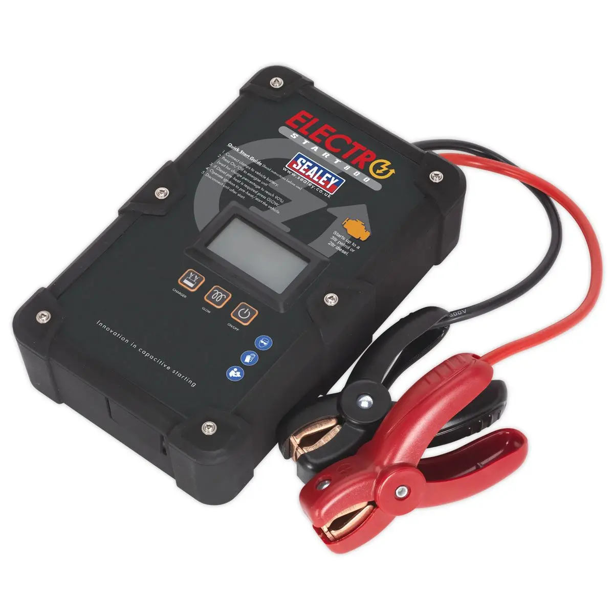 Sealey 800A 12V Electrostart Batteryless Jump Pack Power Start Portable Car Starter - Image 8