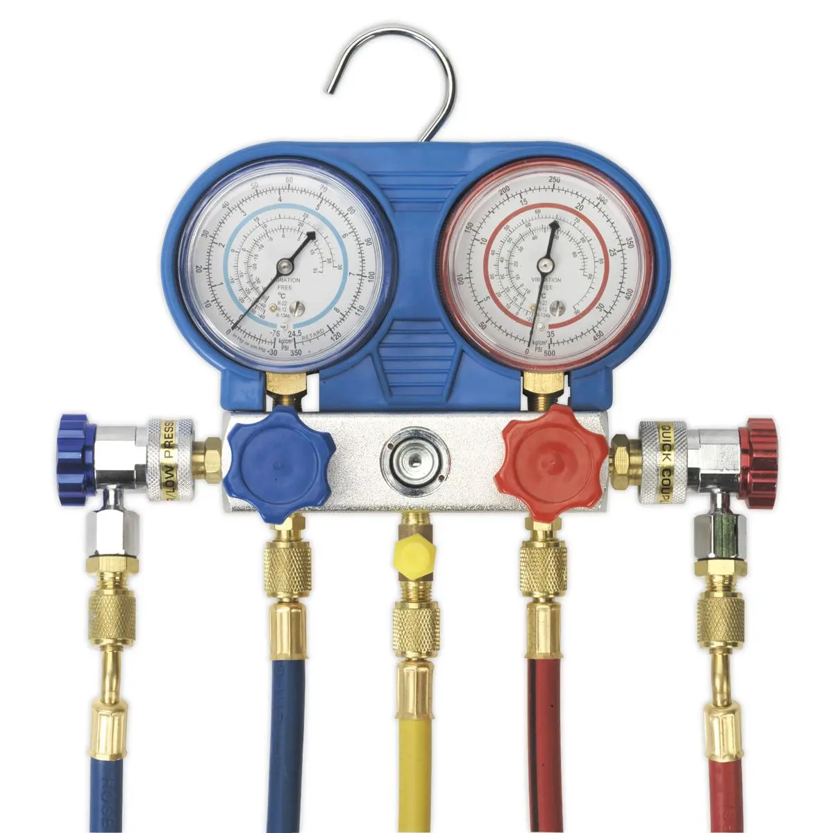Sealey Air Conditioning System Manifold with Sight Glass - Image 3