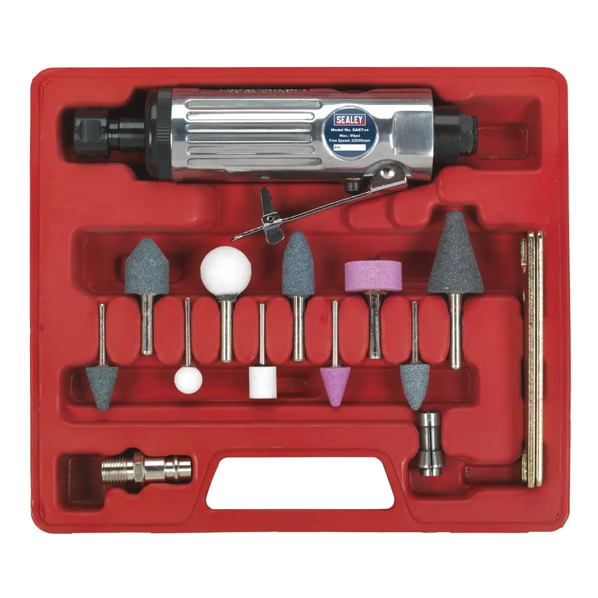Sealey Air Die Grinder Kit 16pc - Image 3