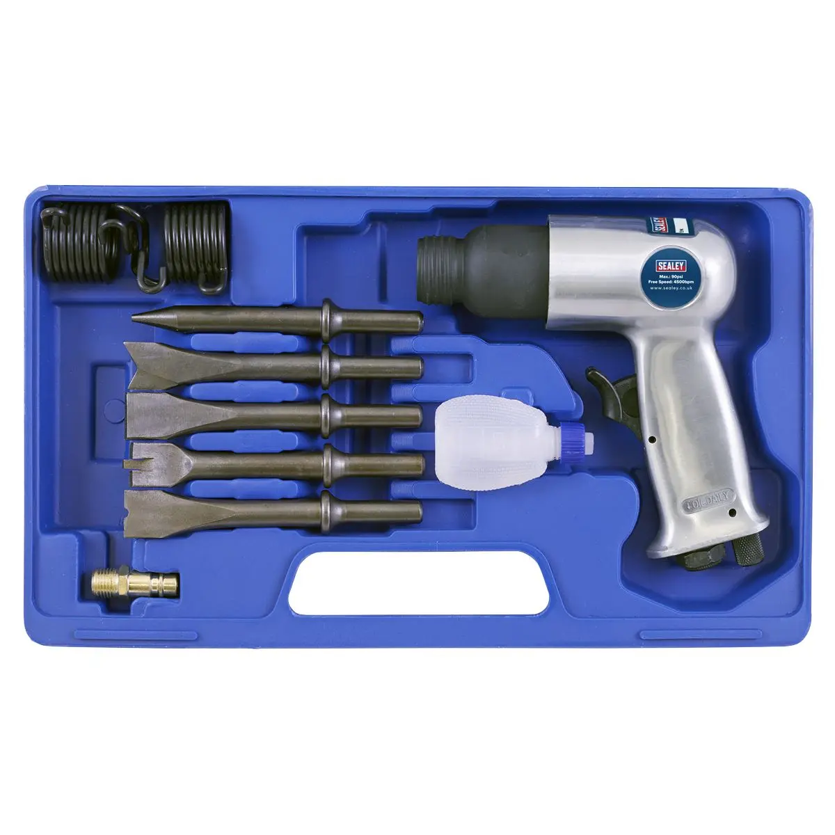 Sealey Air Hammer Kit with Chisels Medium Stroke - Image 3