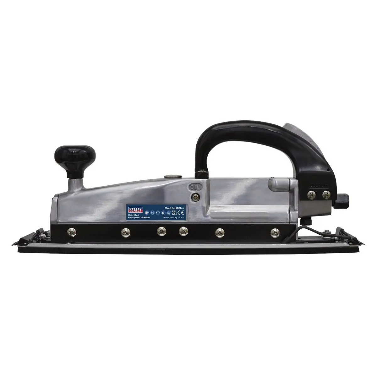 Sealey Air Long Bed Sander 400 x 70mm Twin Piston In-line - Image 3