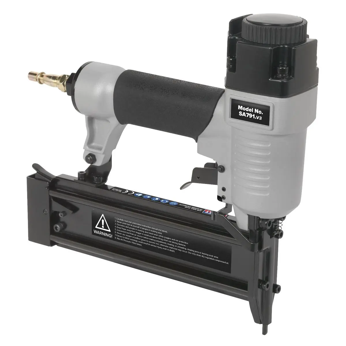 Sealey Air Nail Gun 15-50mm Capacity 1/4" BSP 18 Gauge Brad Nailer - Image 4