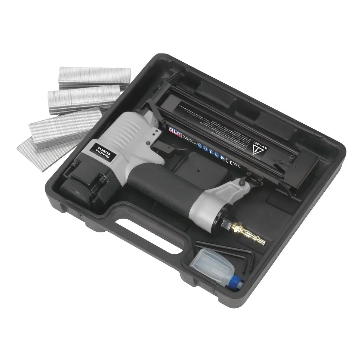 Sealey Air Nail Gun 15-50mm Capacity 1/4" BSP 18 Gauge Brad Nailer - Image 8
