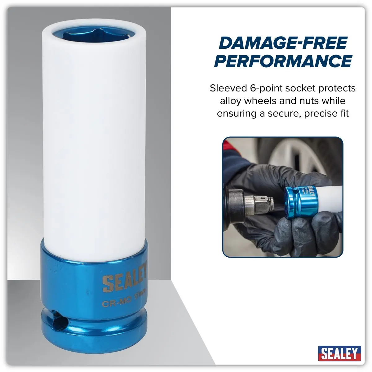 Sealey Alloy Wheel Impact Socket 1/2"Sq Drive 17mm - Image 6