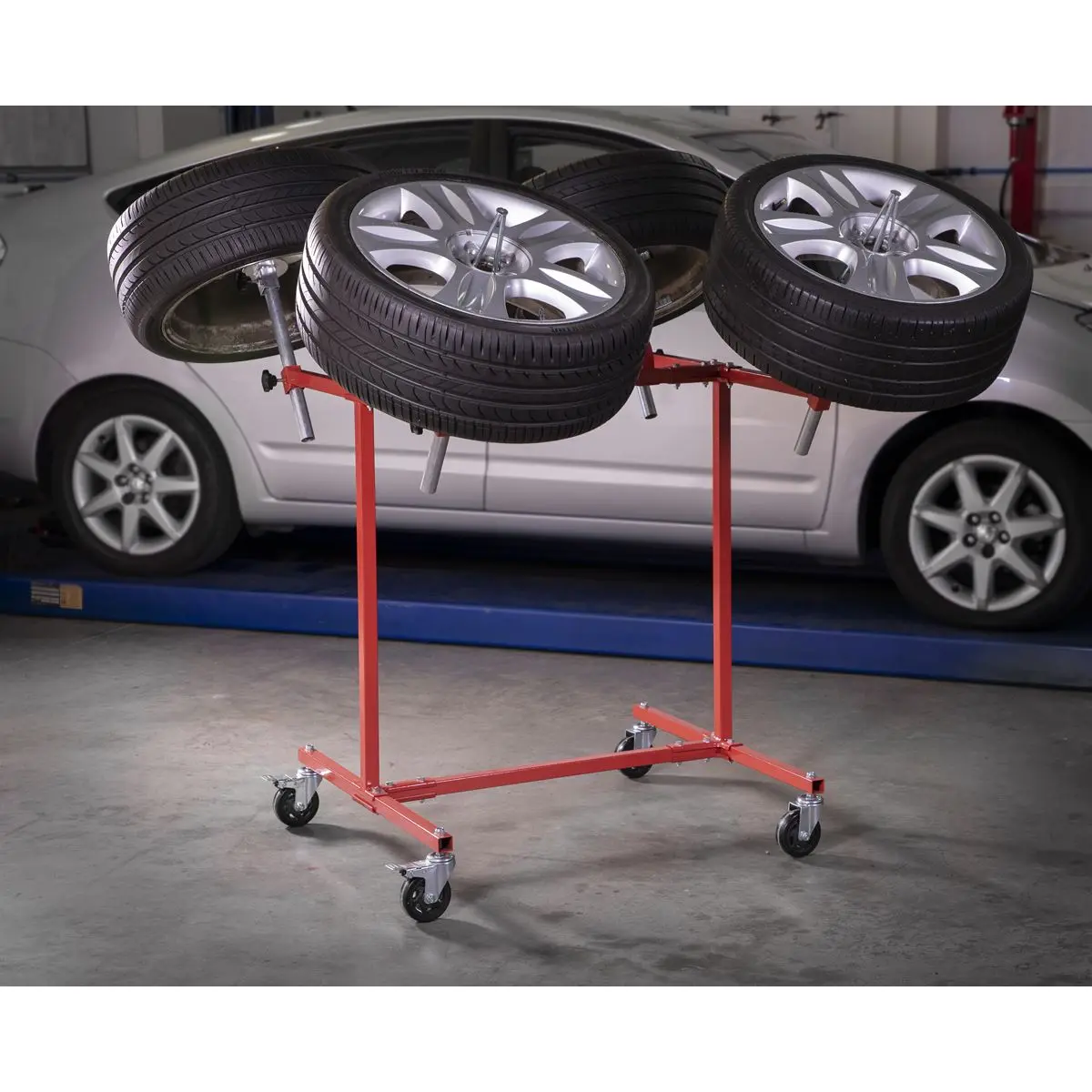 Sealey Alloy Wheel Painting/Repair Stand - 4 Wheel Capacity - Image 4