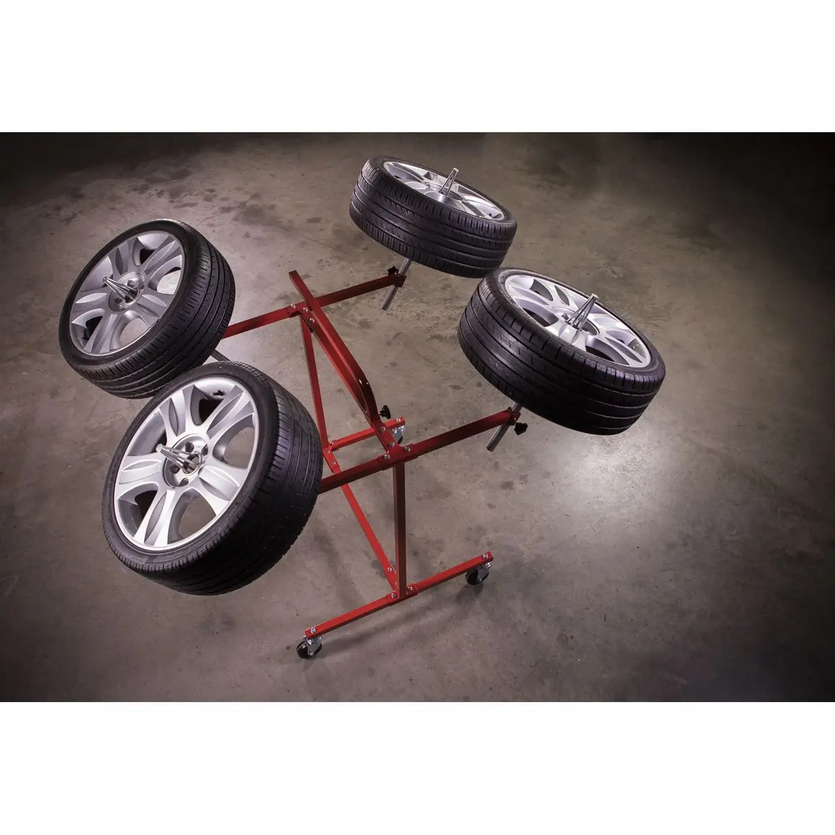 Sealey Alloy Wheel Painting/Repair Stand - 4 Wheel Capacity - Image 5