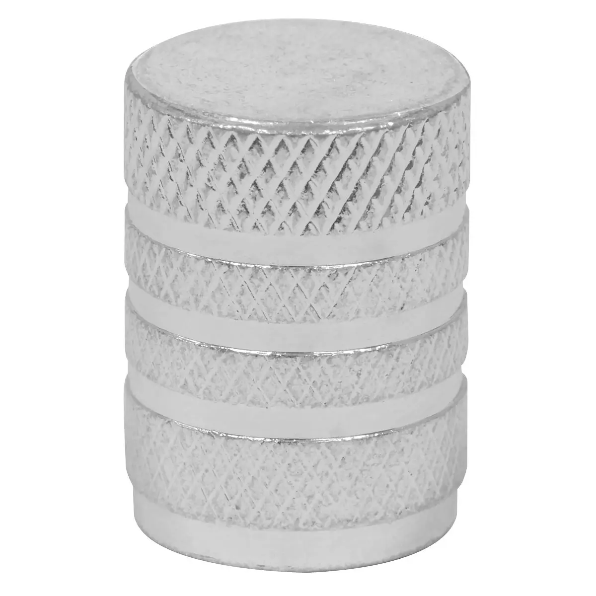Sealey Aluminium Valve Cap 4pc - Silver Anodised - Image 3