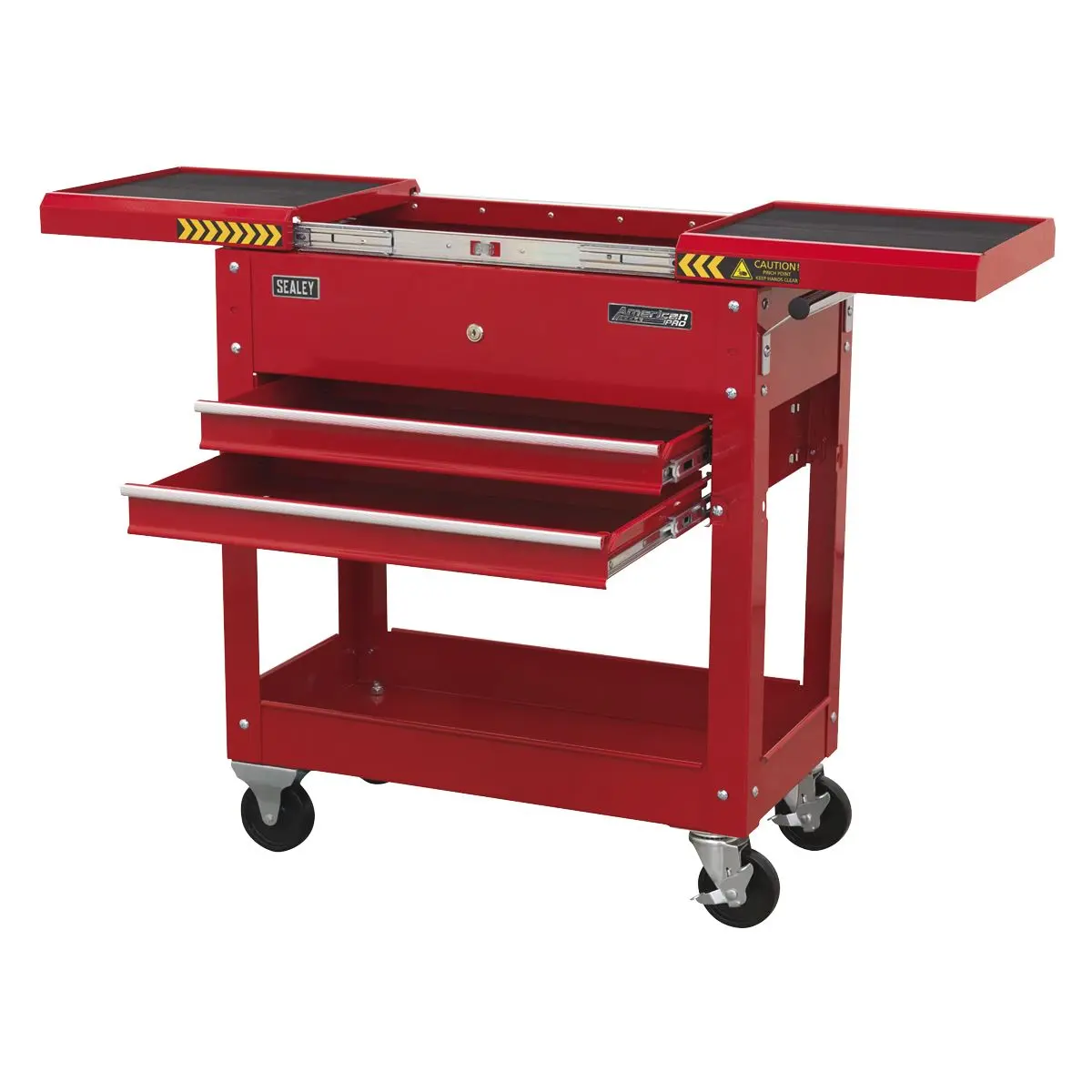Sealey American Pro Mobile Tool & Parts Trolley - Red - Image 2