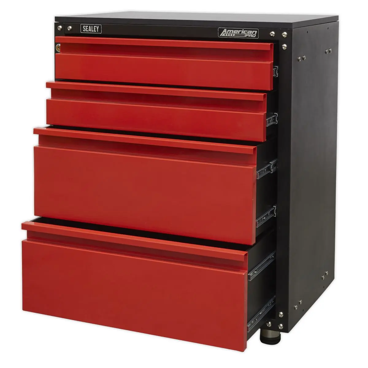 Sealey American Pro Modular 4 Drawer Cabinet with Worktop 665mm - Image 5