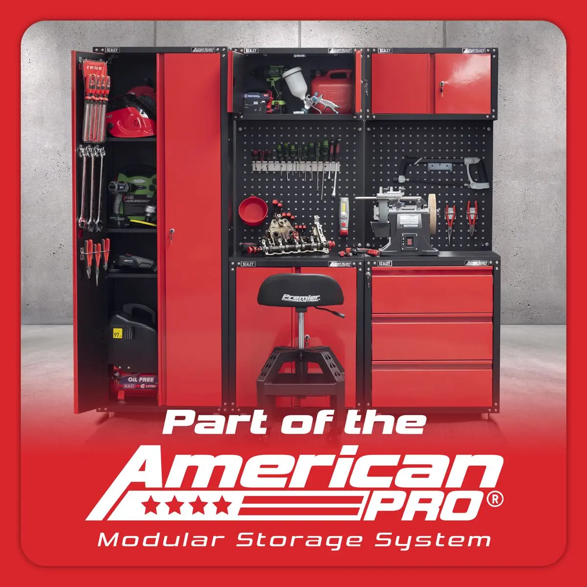 Sealey American Pro American PRO® 3.3m Storage System - Image 6