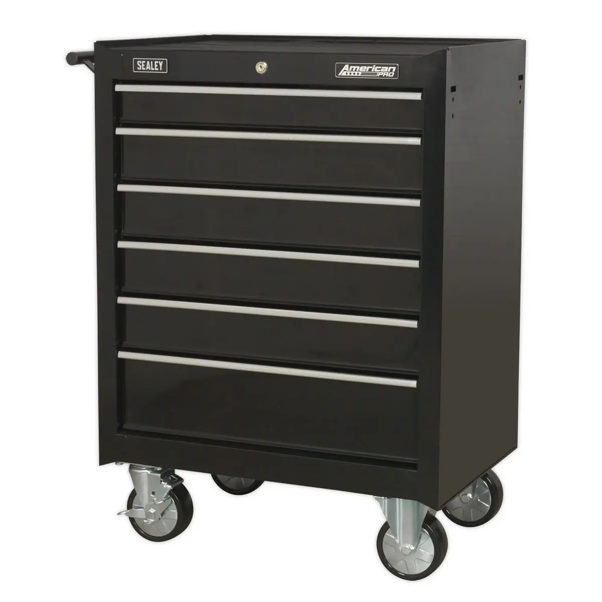 Sealey American Pro Rollcab 6 Drawer with Ball-Bearing Slides - Black - Image 7
