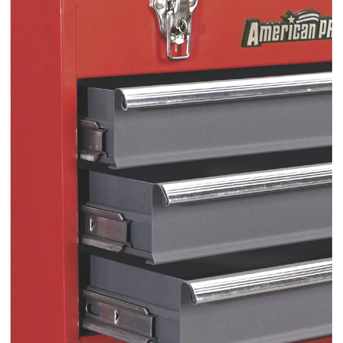 Sealey American Pro Tool Chest 3 Drawer Portable with Ball-Bearing Slides - Red/Grey - Image 5