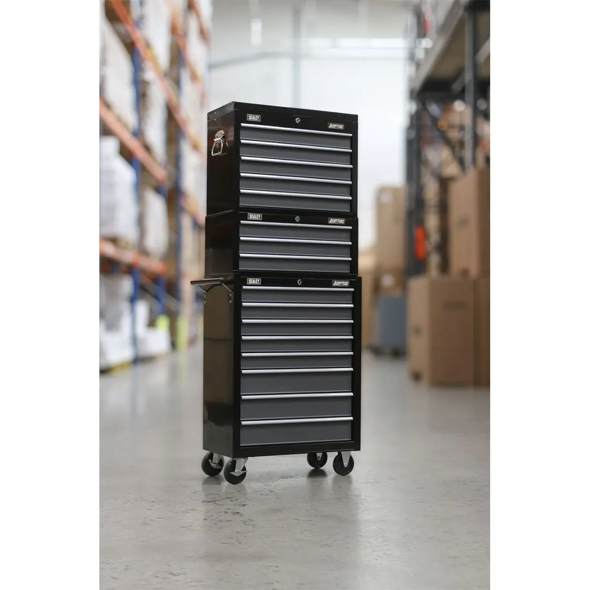 Sealey American Pro Tool Chest Combination 16 Drawer with Ball-Bearing Slides - Black/Grey - Image 6