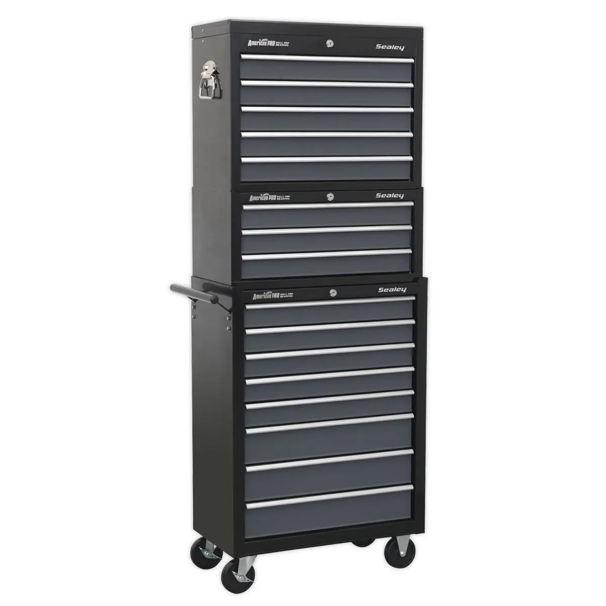 Sealey American Pro Tool Chest Combination 16 Drawer with Ball-Bearing Slides - Black/Grey - Image 9