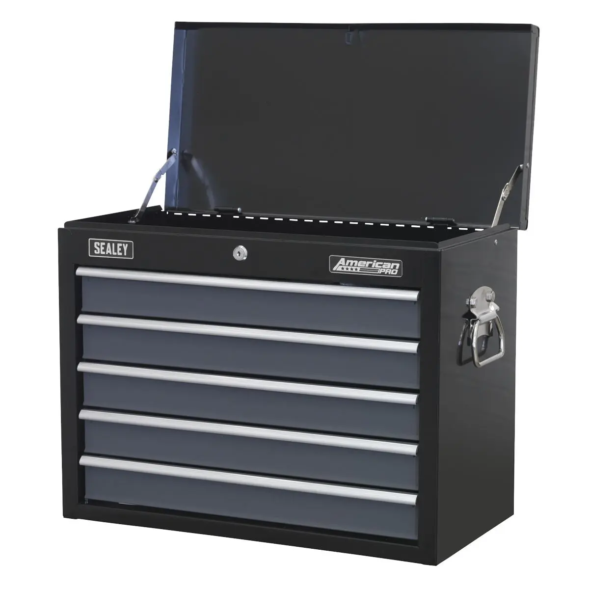 Sealey American Pro Topchest 5 Drawer with Ball-Bearing Slides - Black/Grey - Image 2