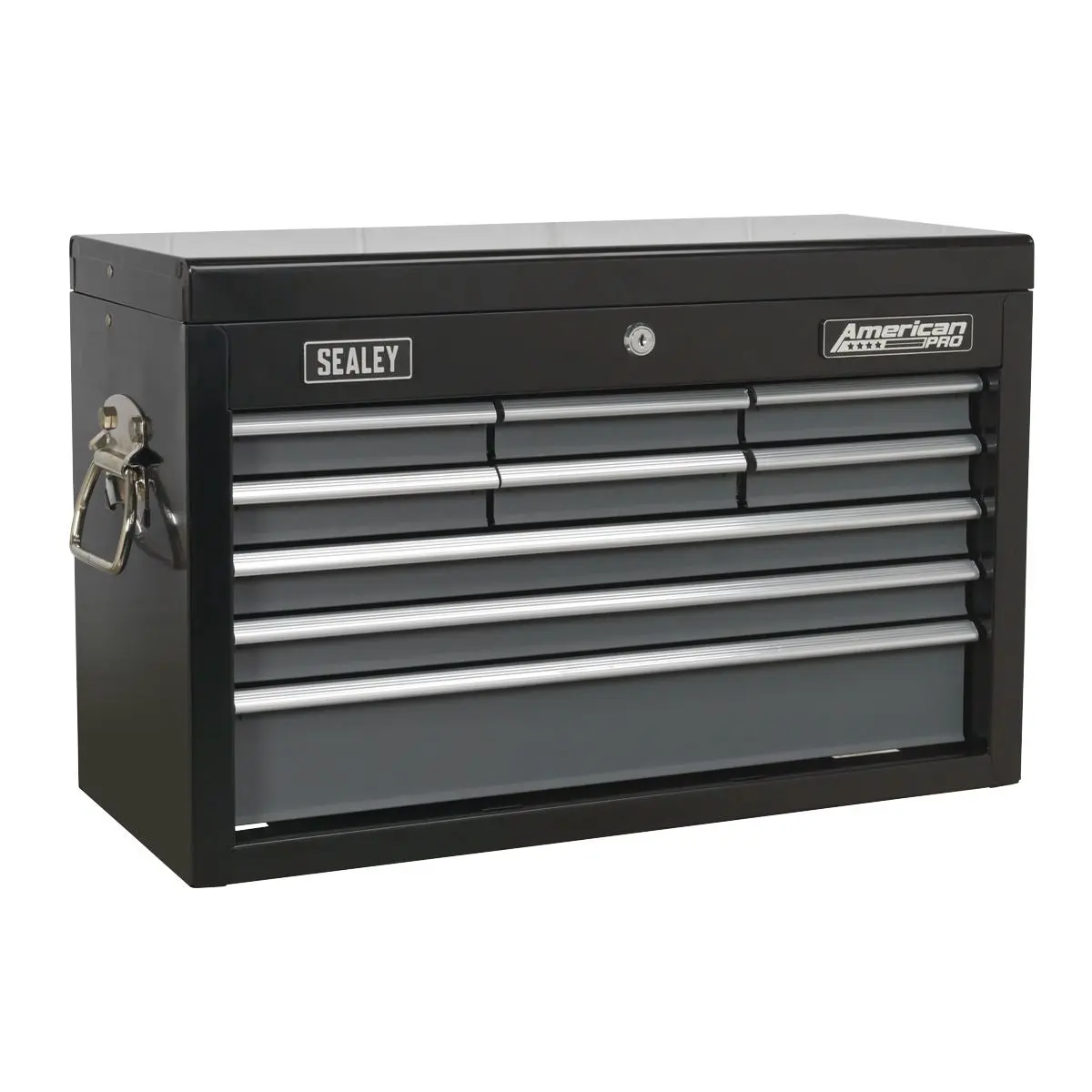 Sealey American Pro Topchest 9 Drawer with Ball-Bearing Slides - Black/Grey - Image 2