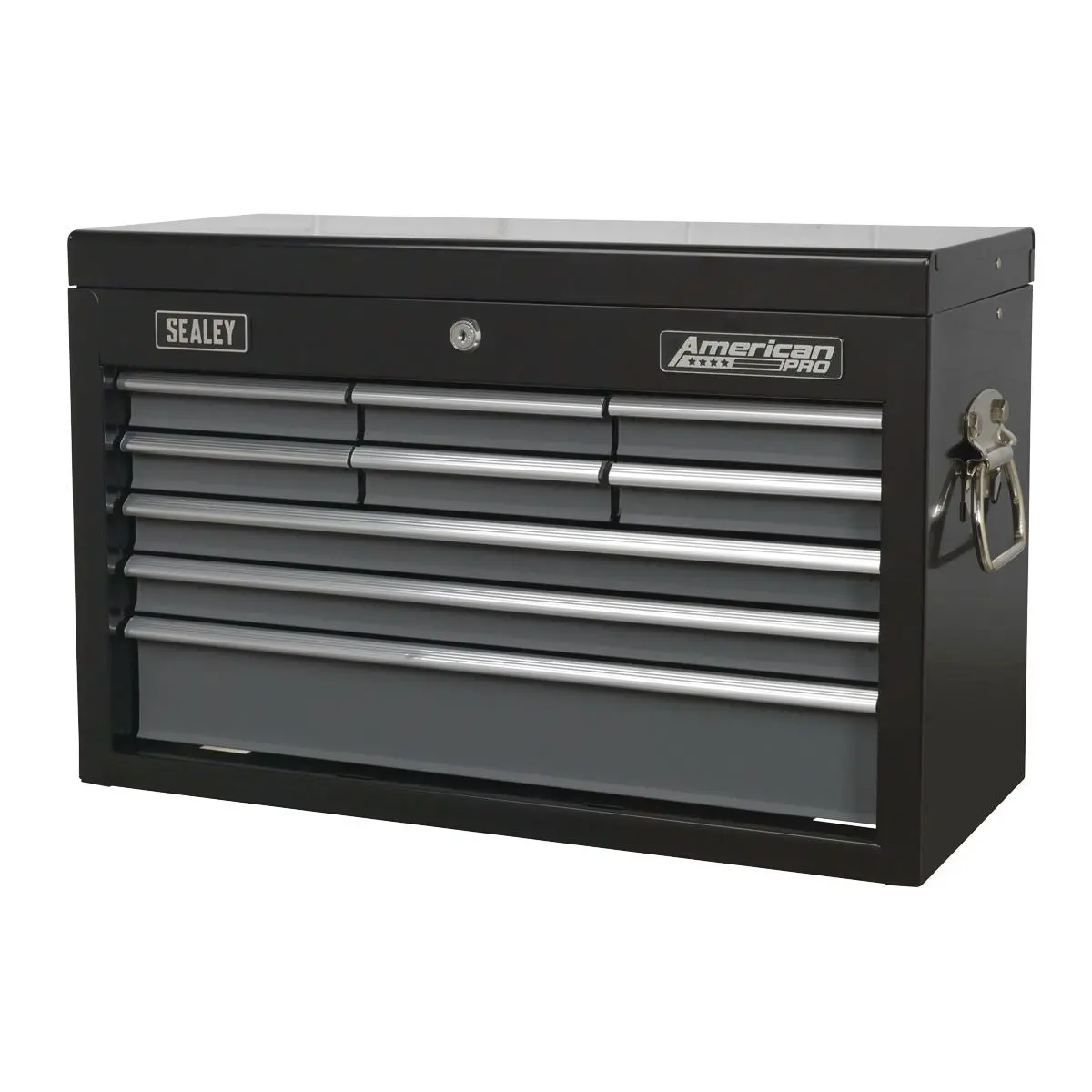 Sealey American Pro Topchest 9 Drawer with Ball-Bearing Slides - Black/Grey - Image 3