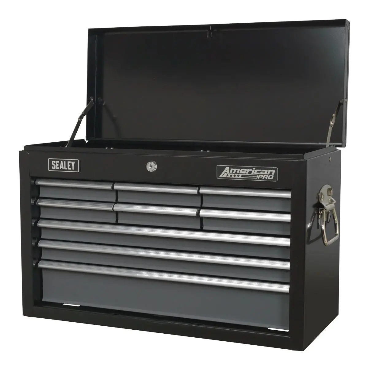 Sealey American Pro Topchest 9 Drawer with Ball-Bearing Slides - Black/Grey - Image 4