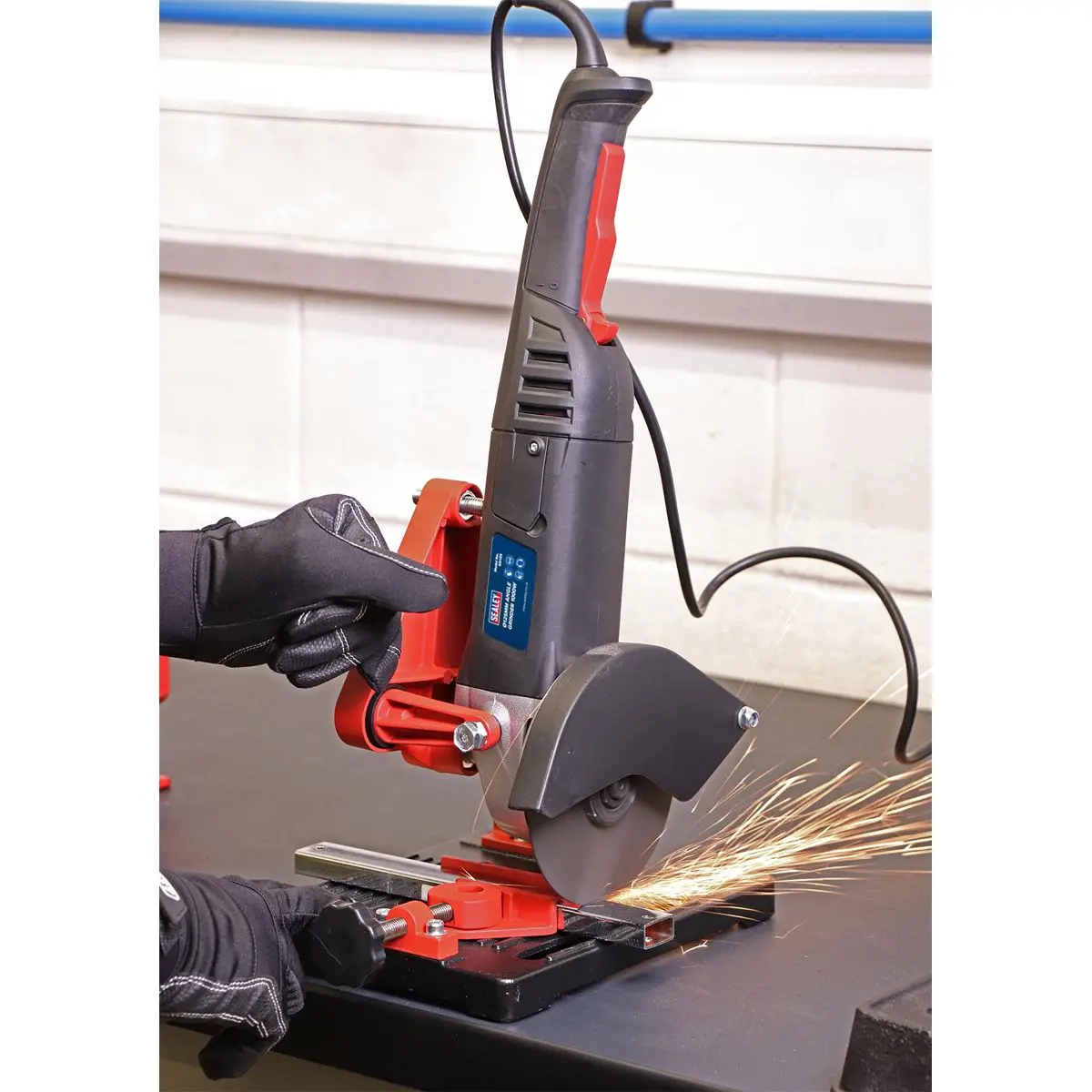 Sealey Angle Grinder Stand With Cast Iron Base Vertical Cutter 100mm 115mm 125mm - Image 5