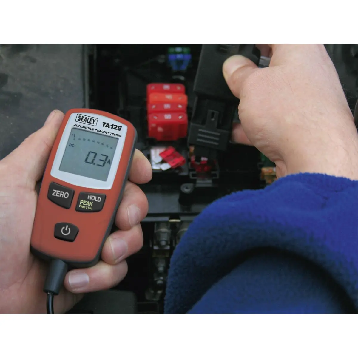 Sealey Automotive Current Tester 80A - Mini, Standard & Maxi Blade Fuses - Image 2
