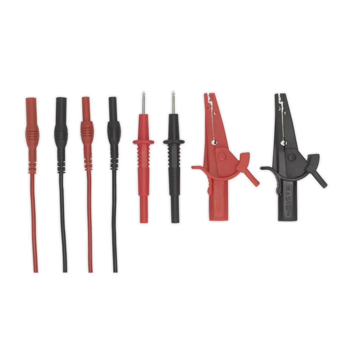 Sealey Automotive Test Lead & Crocodile Clip Set 6pc - Image 5