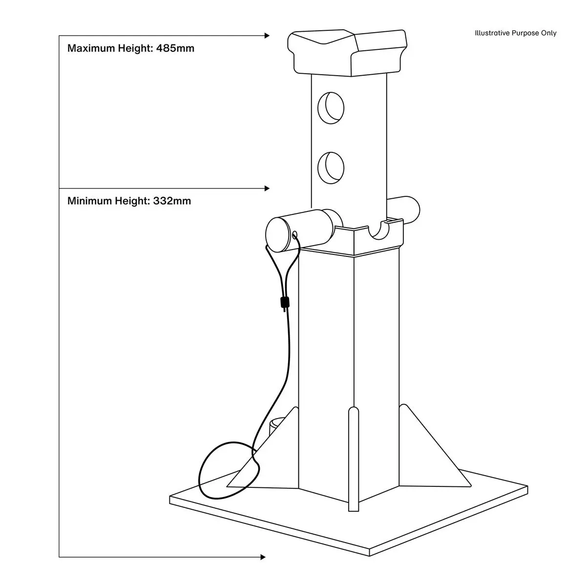 Sealey Axle Stands 20 Tonne Capacity Per Stand Pair - Image 4