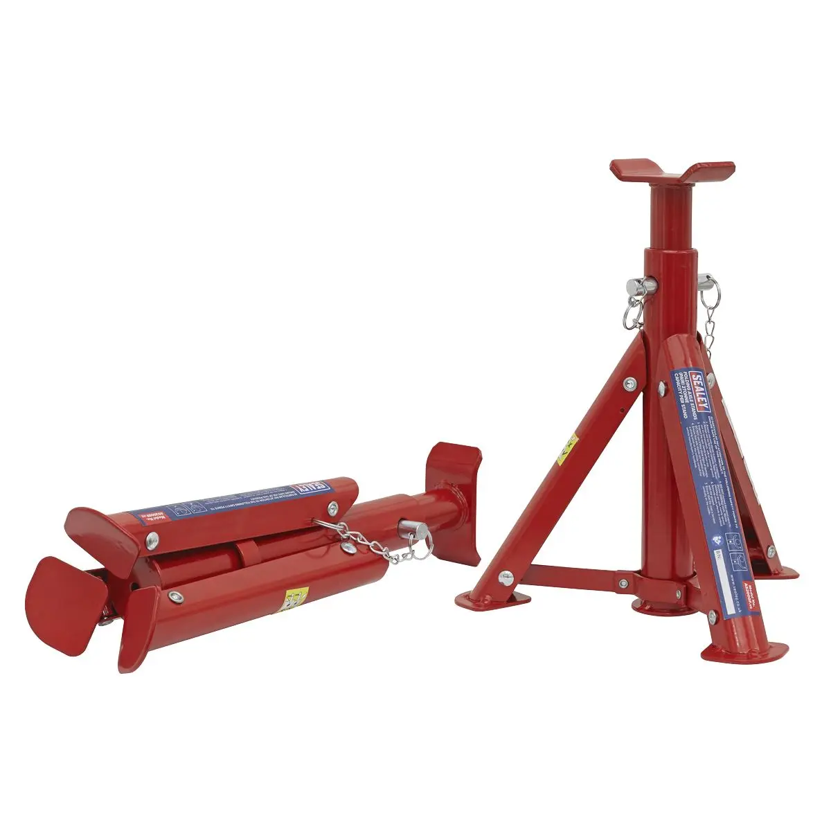 Sealey Folding Type Axle Stands (Pair) 2 Tonne Capacity per Stand - Image 5