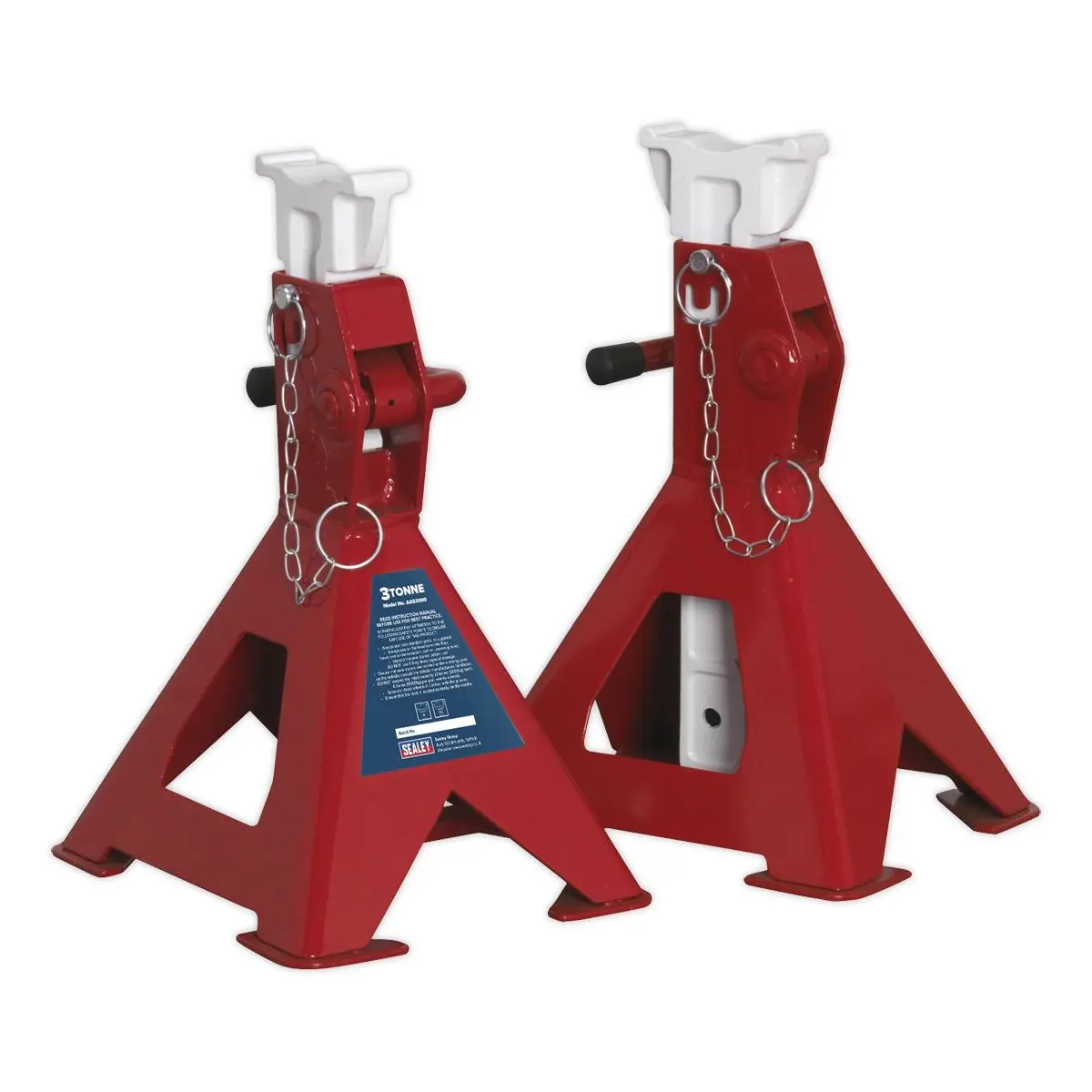 Sealey Auto Rise Ratchet Axle Stands (Pair) 3 Tonne Capacity per Stand - Image 8
