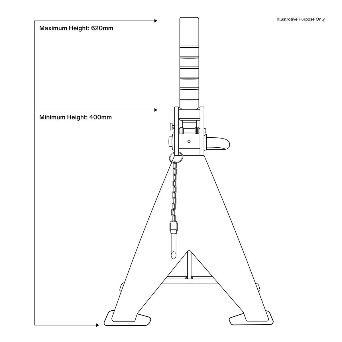 Sealey Auto Rise Ratchet Axle Stands (Pair) 5 Tonne Capacity per Stand - Image 3