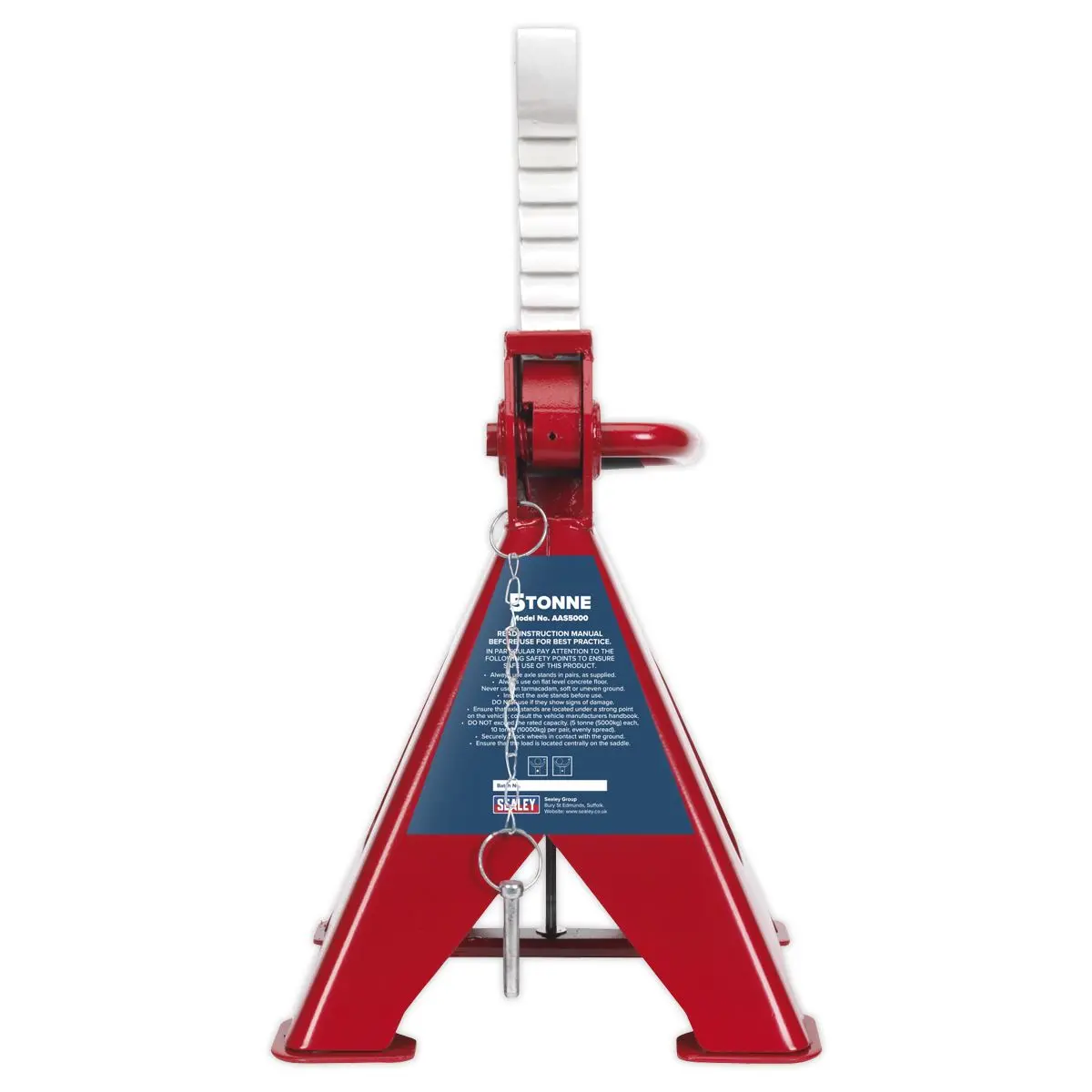 Sealey Auto Rise Ratchet Axle Stands (Pair) 5 Tonne Capacity per Stand - Image 9