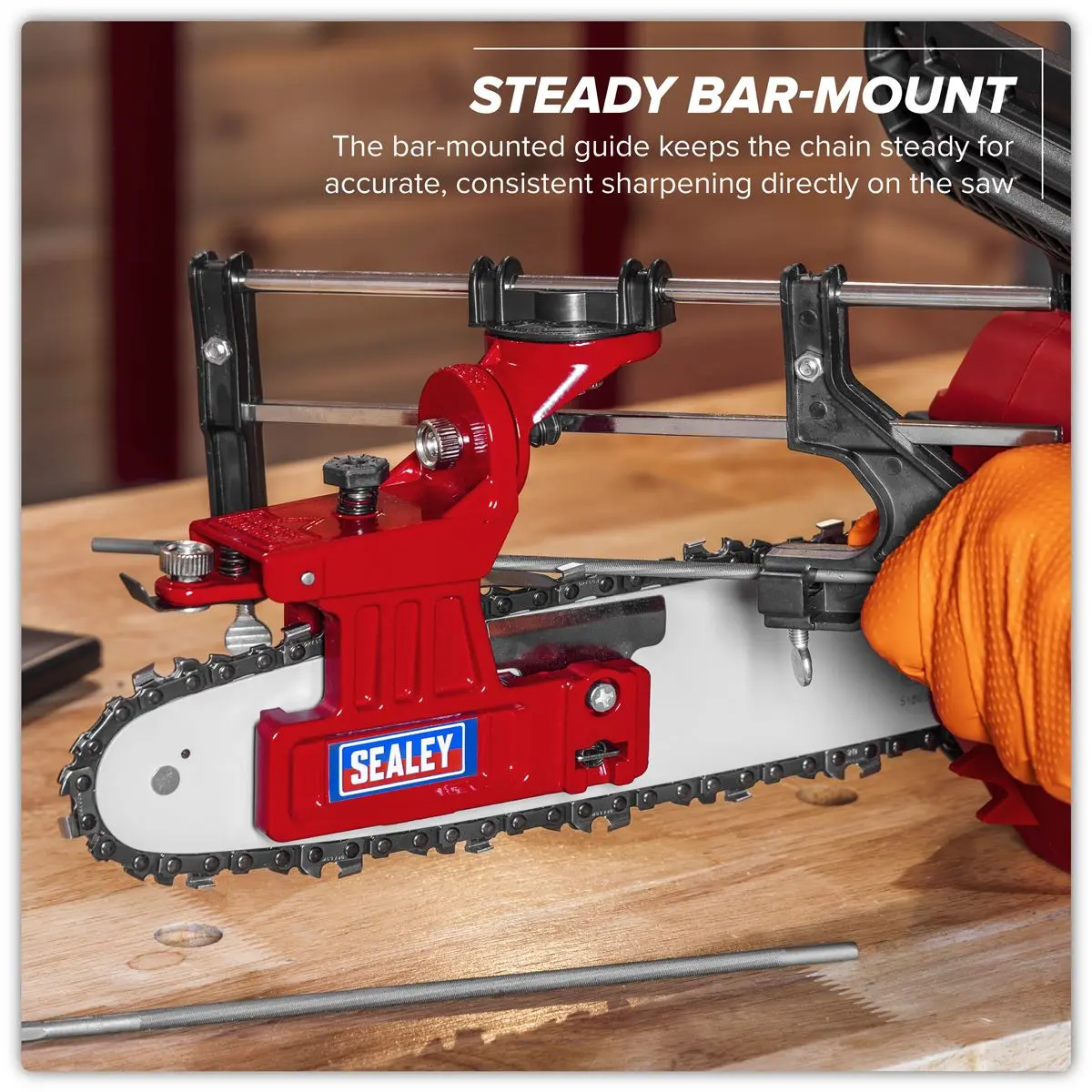 Sealey Bar Mounted Chainsaw Chain Sharpening Guide - Image 10