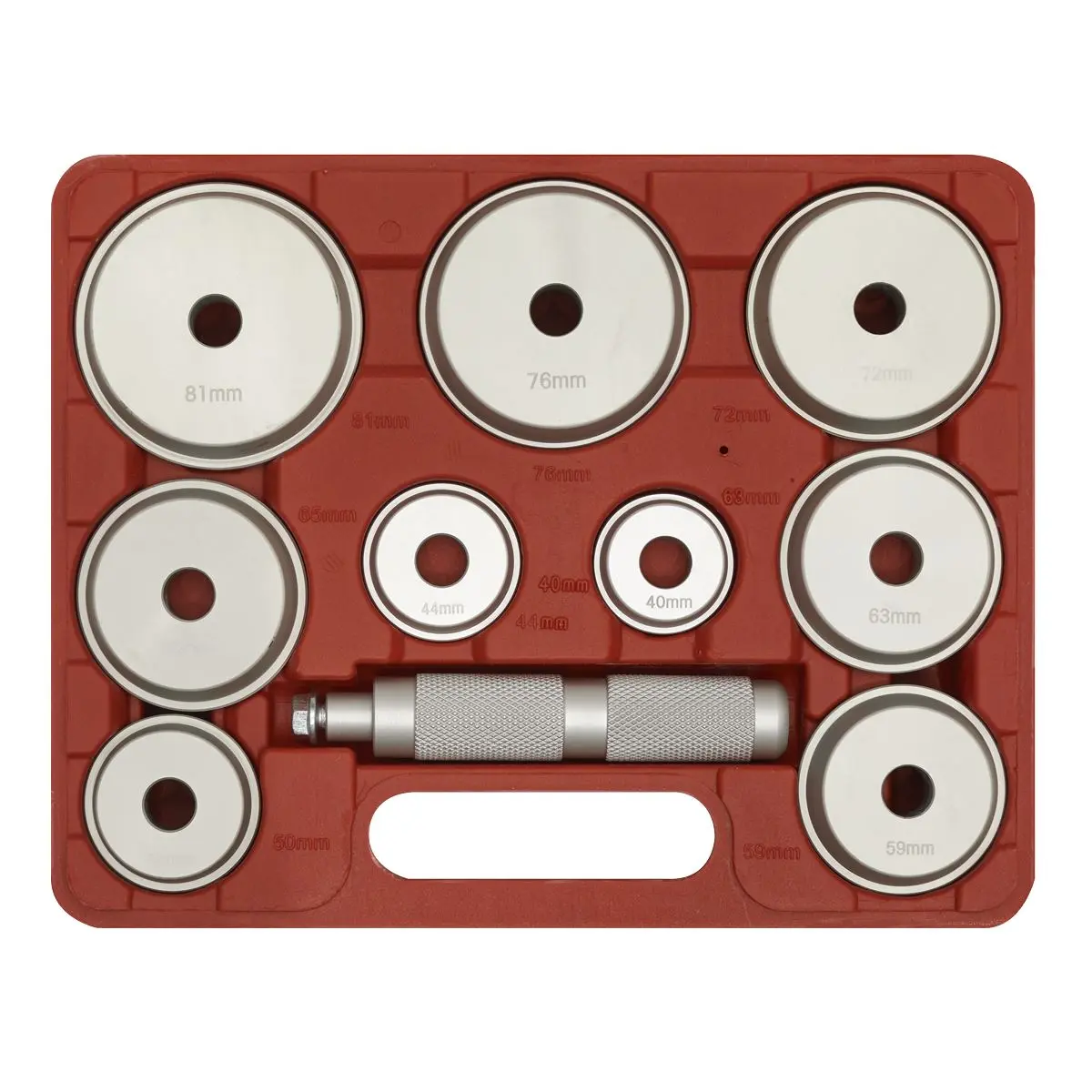 Sealey Bearing Race & Seal Driver Set 10pc - Aluminium - Image 3
