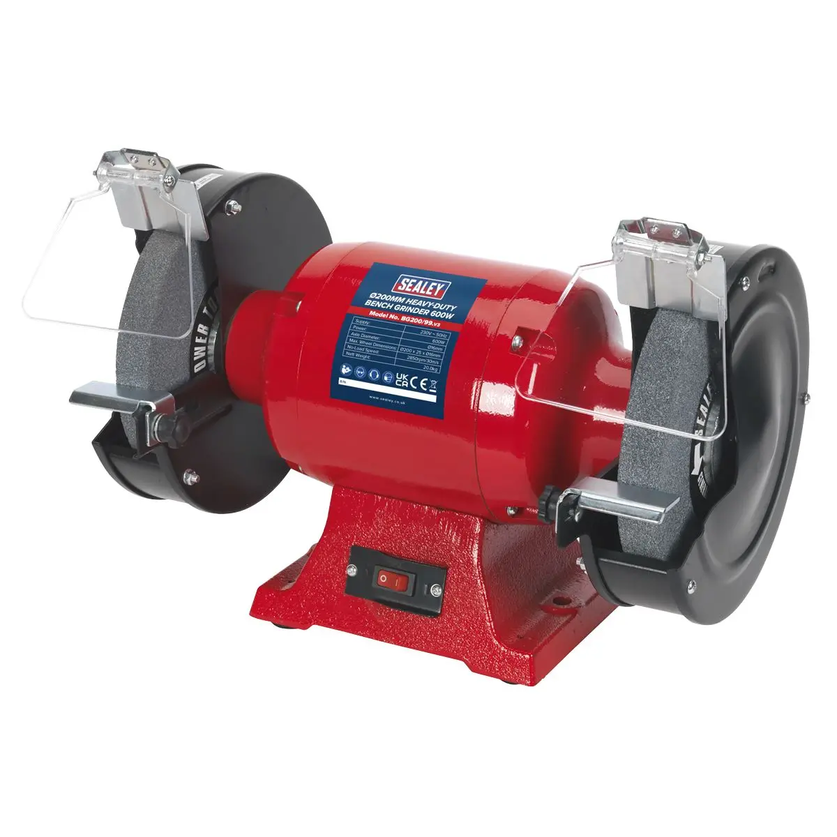 Sealey Bench Grinder Ø200mm 600W/230V Heavy-Duty - Image 8
