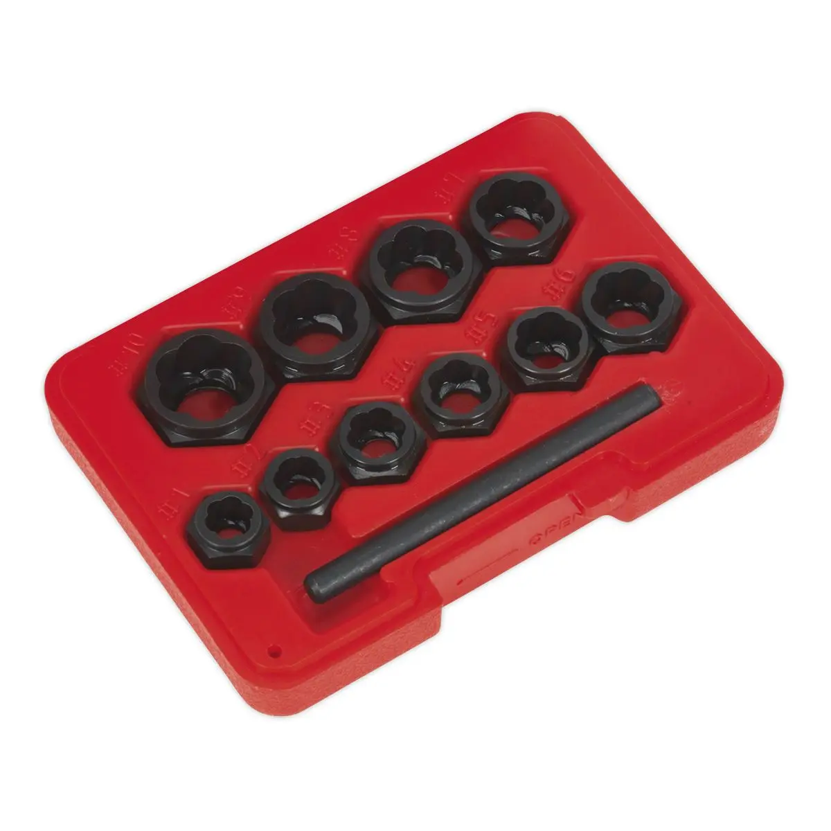 Sealey Bolt Extractor Set 11pc Spanner Type - Image 4