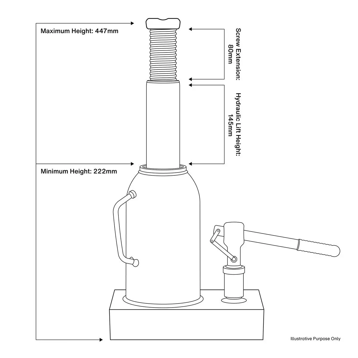 Sealey Bottle Jack 10 Tonne - Image 2