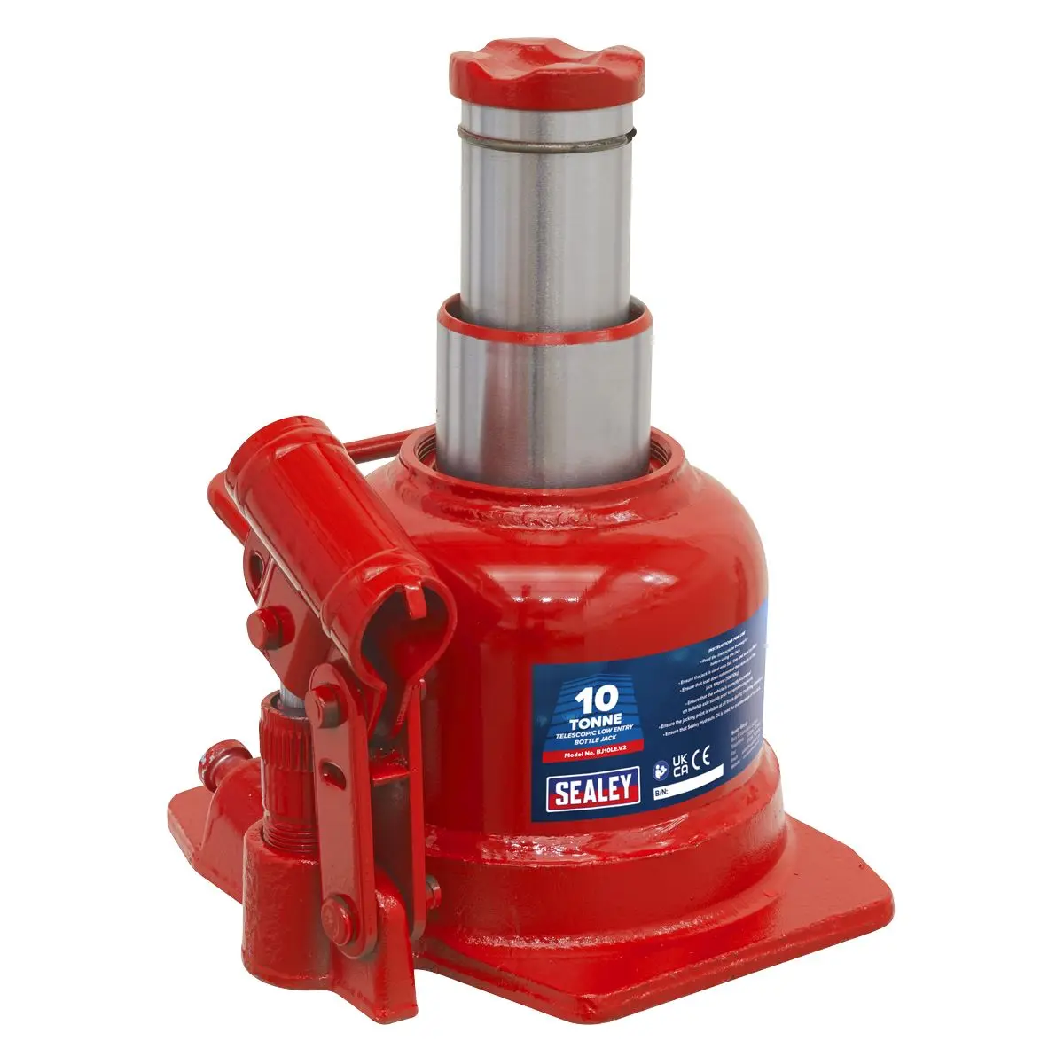 Sealey Low Profile Telescopic Bottle Jack 10 Tonne - Image 13