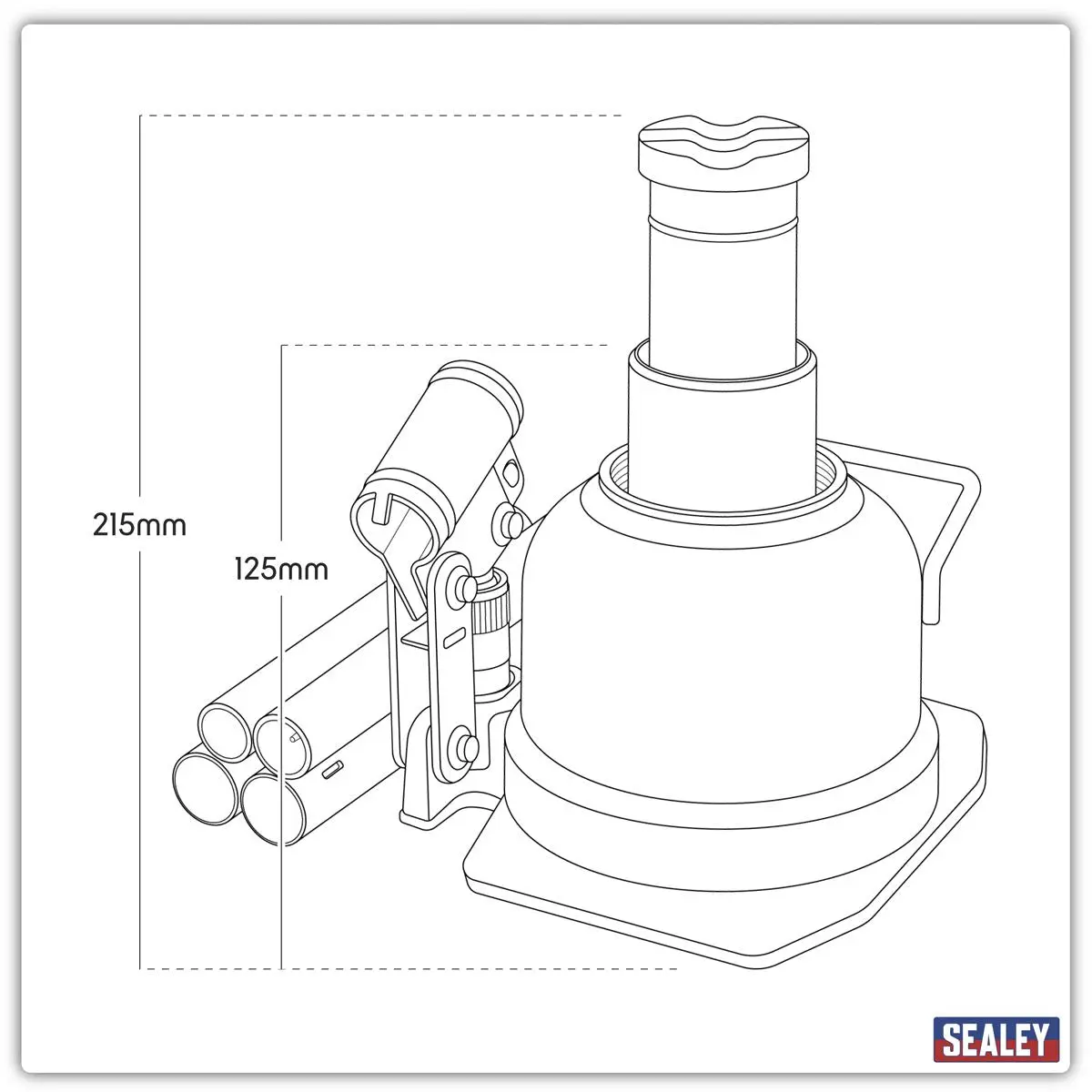 Sealey Low Profile Telescopic Bottle Jack 10 Tonne - Image 14
