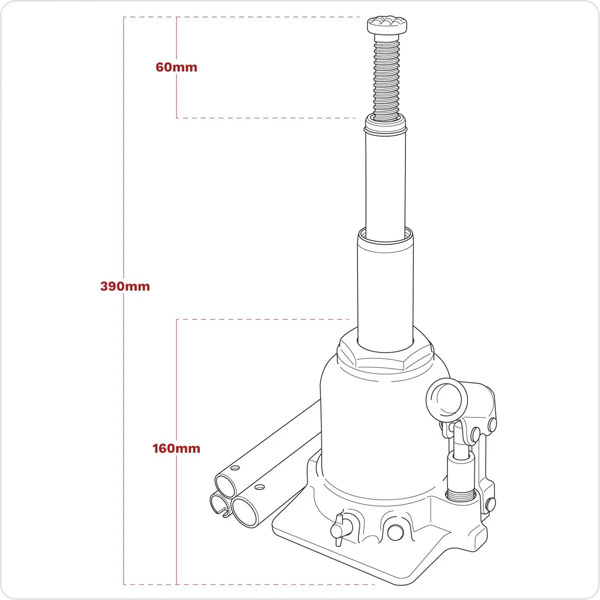 Sealey Telescopic Bottle Jack 4 Tonne - Image 9