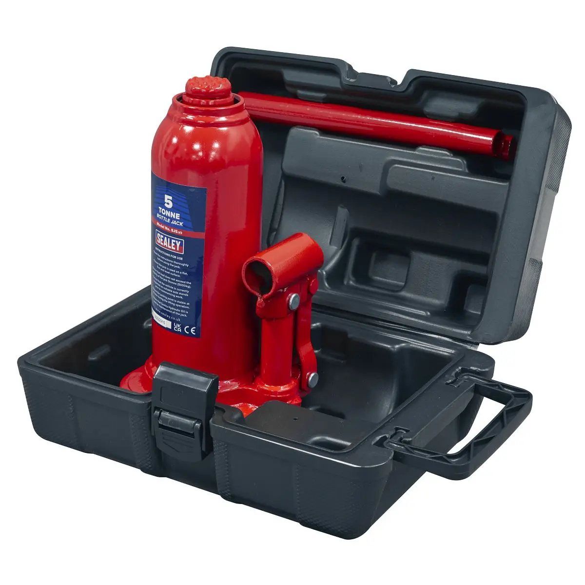 Sealey Bottle Jack 5 Tonne with Storage Case - Image 2