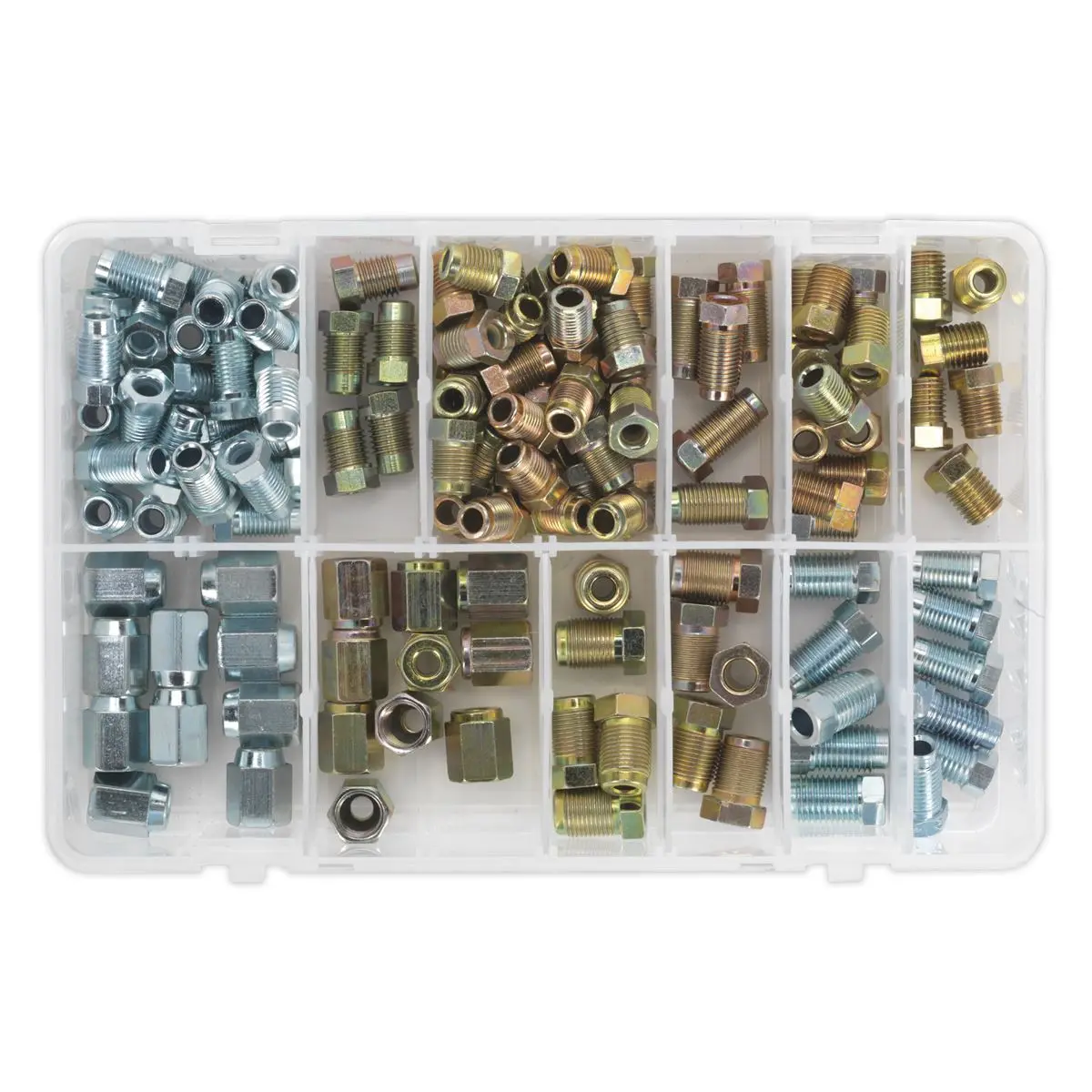 Sealey Brake Pipe Nut Assortment 200pc - Metric & Imperial - Image 4