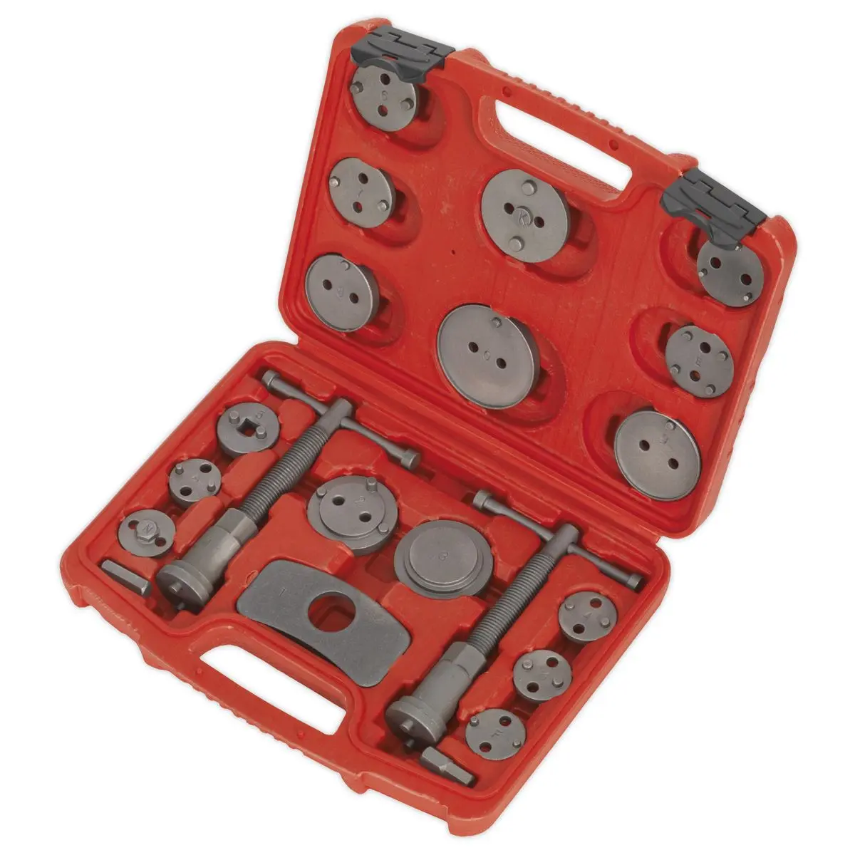 Sealey Brake Piston Wind-Back Tool Kit 21pc Left and Right Handed Assemblies - Image 2