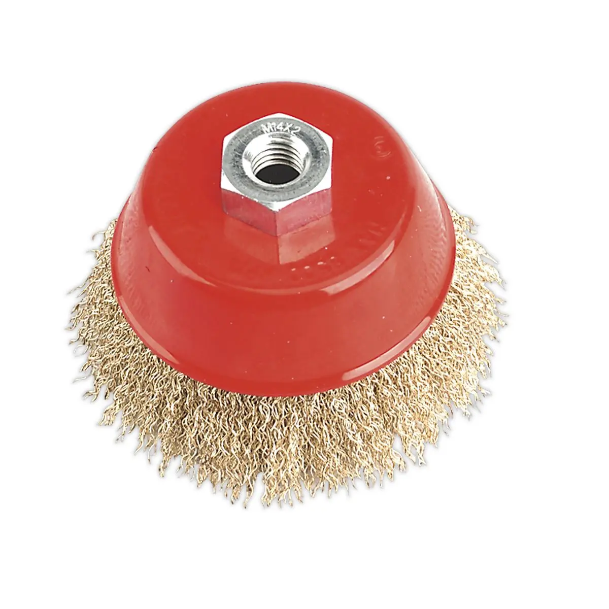 Sealey Brassed Steel Crimped Wire Cup Brush Ø100mm M14 x 2mm